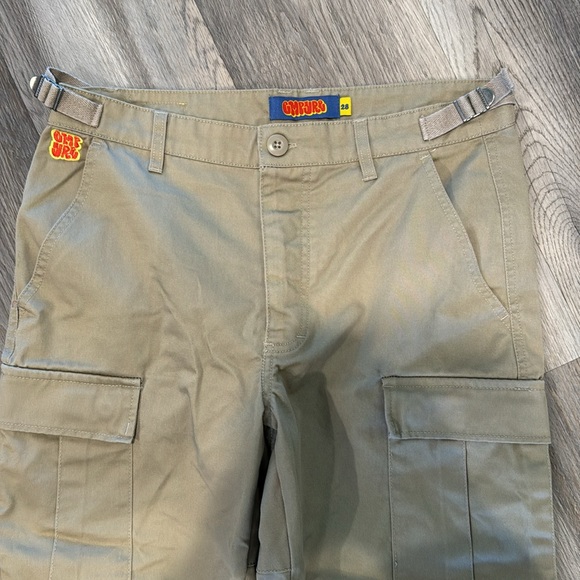 Empyre Kids Loose Fit Khaki Cargo Skate Pants - Picture 2 of 4